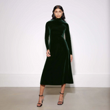 Albaray Velvet Funnel Neck Dress 1