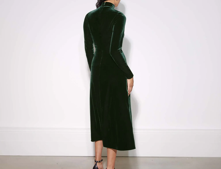 Albaray Velvet Funnel Neck Dress 2