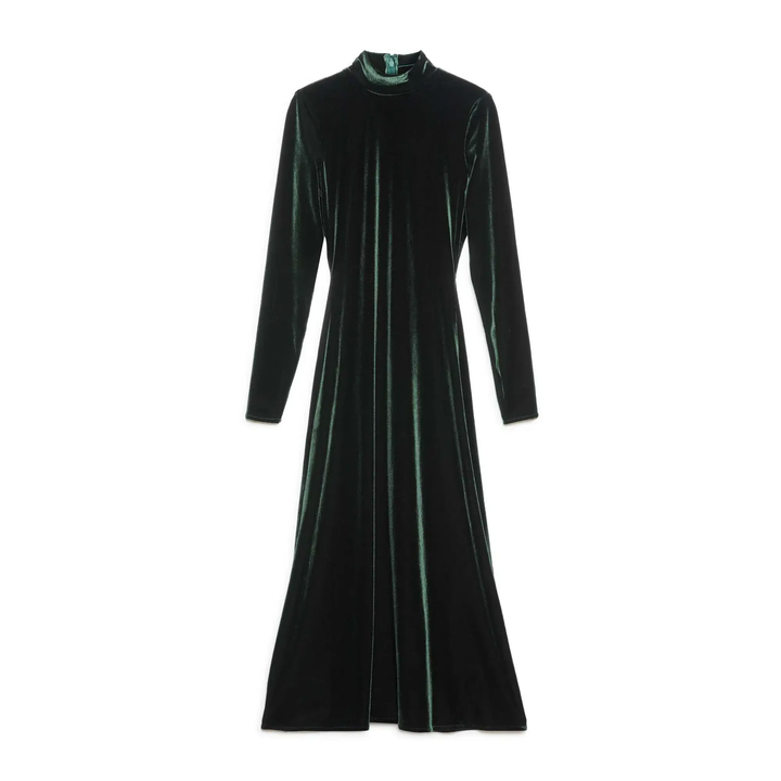 Albaray Velvet Funnel Neck Dress 4
