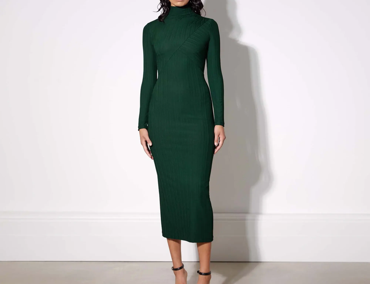 Albaray Funnel Neck Cross Over Dress 1
