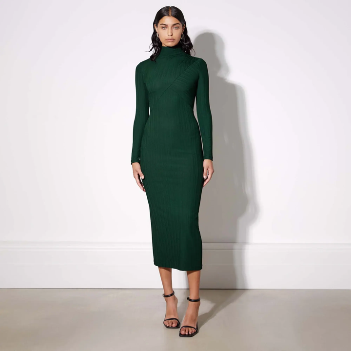 Albaray Funnel Neck Cross Over Dress 1