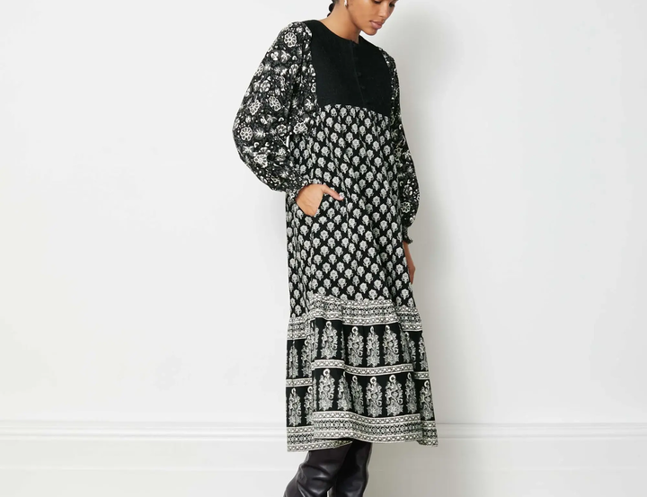 Albaray Mixed Print Cord Dress 1