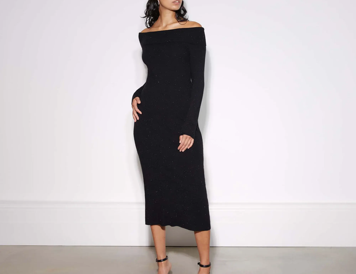 Albaray Black Sparkle Bardot Dress 2