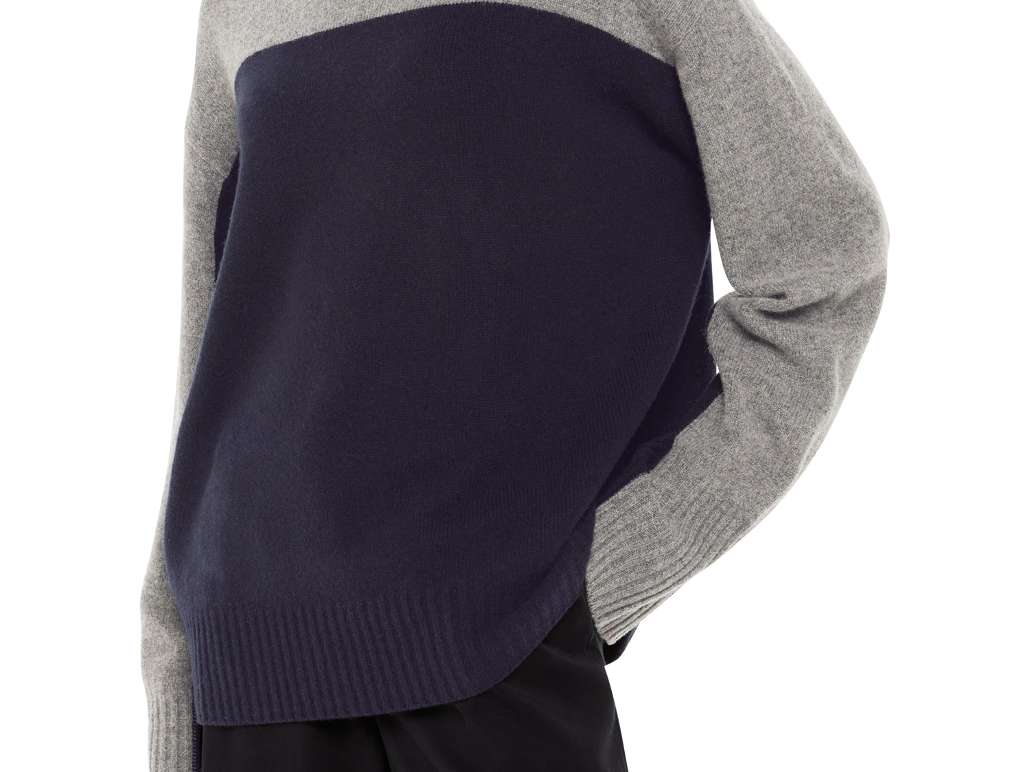 Whistles Wool Colour Block Funnel Neck 2