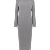 Whistles Bonnie Zip Ribbed Knit Dress 3