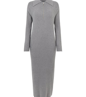 Whistles Bonnie Zip Ribbed Knit Dress 3
