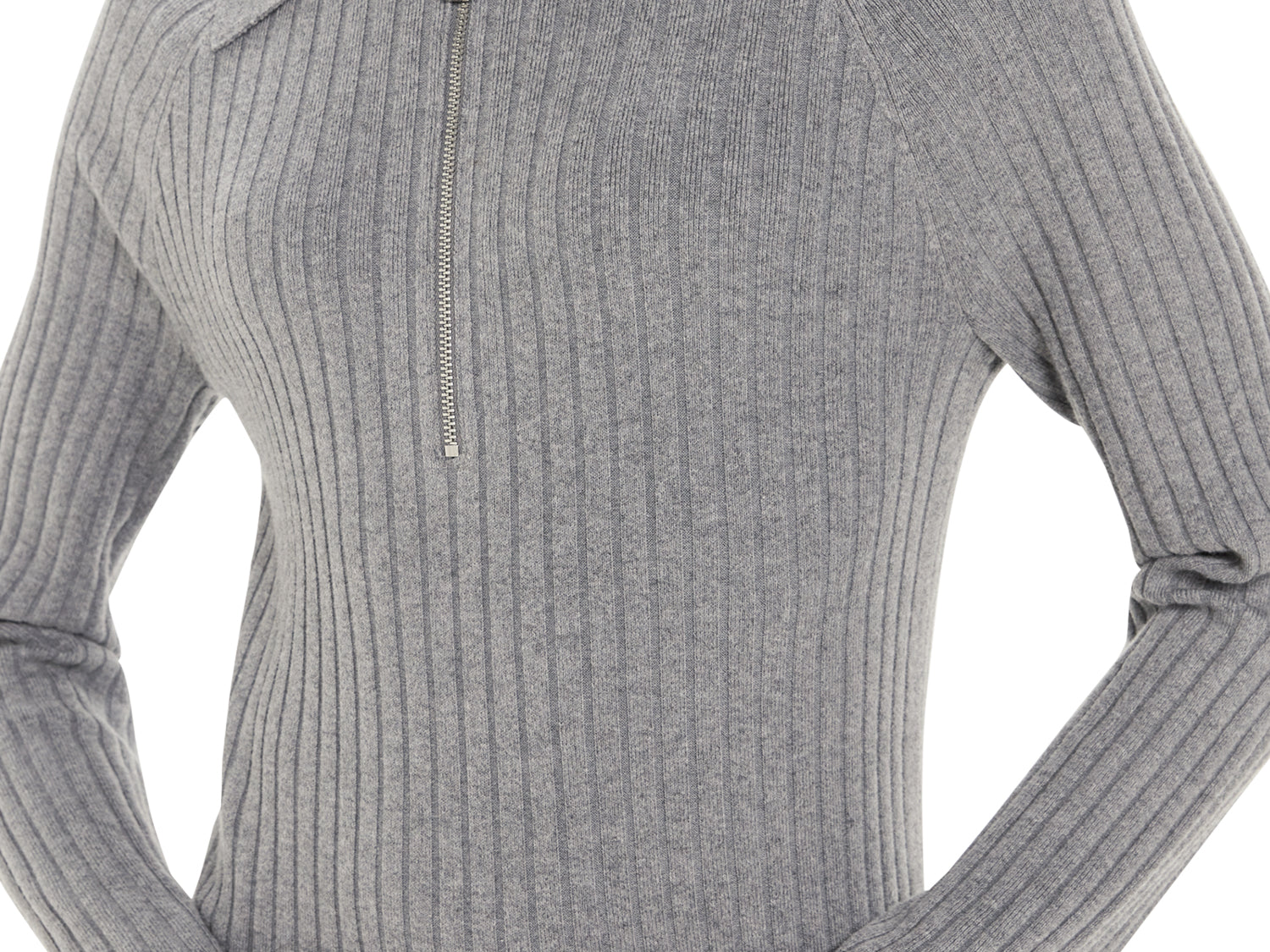 Whistles Bonnie Zip Ribbed Knit Dress 4