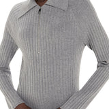 Whistles Bonnie Zip Ribbed Knit Dress 4