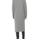 Whistles Ribbed Knitted Midi Dress Grey 4