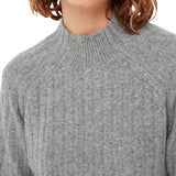 Whistles Ribbed Knitted Midi Dress Grey 3
