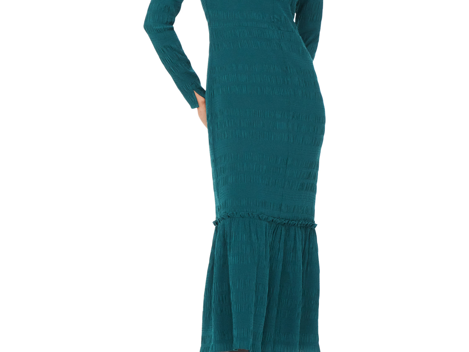 Whistles Imperfect Mila Textured Dress – Faded (M) 1
