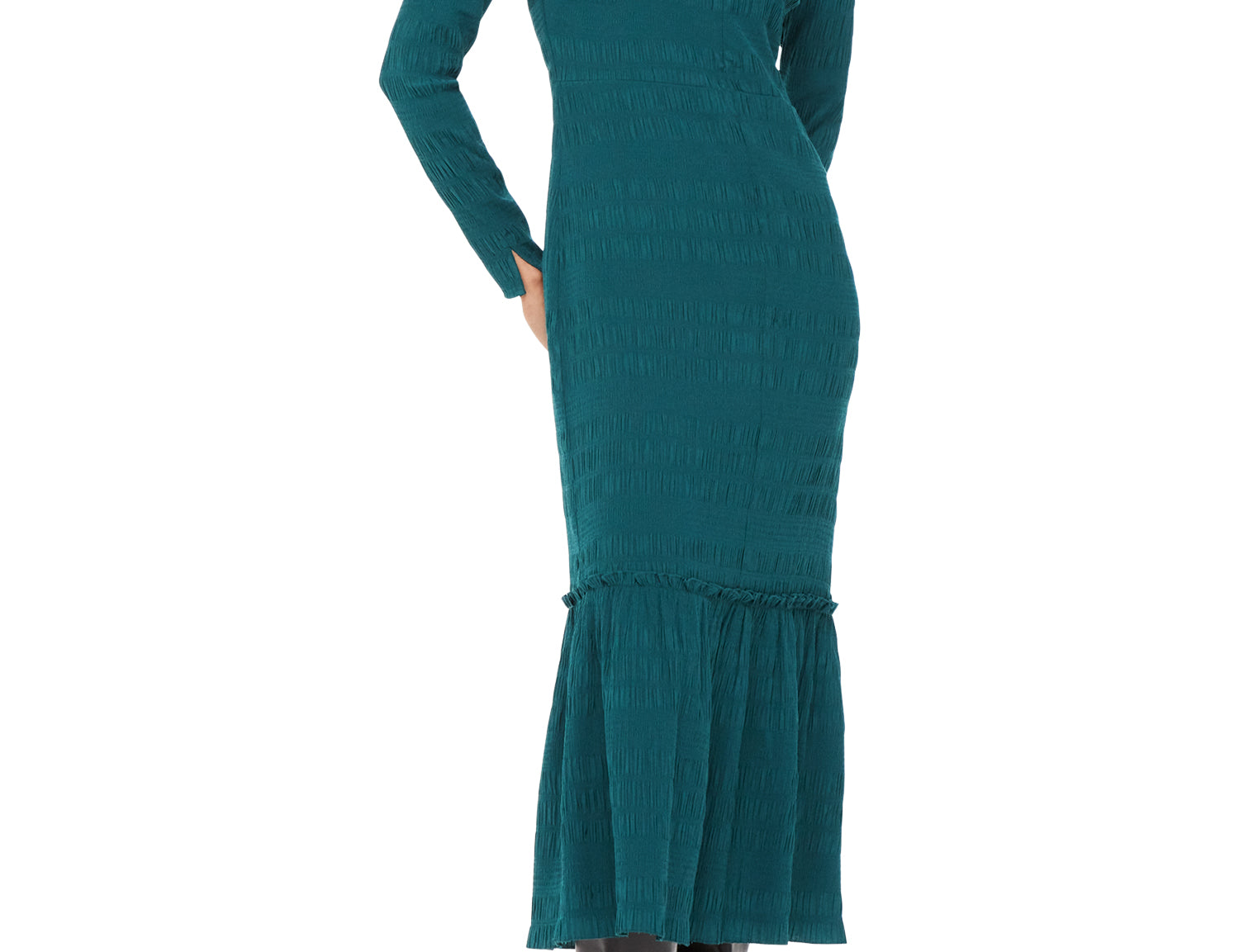 Whistles Imperfect Mila Textured Dress – Faded (M) 1