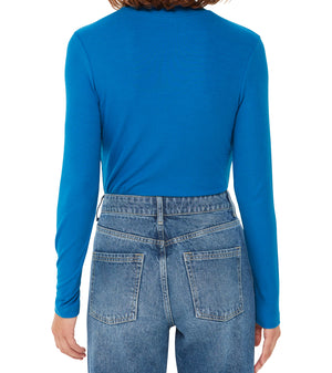 Whistles Essential Ribbed Polo Cobalt Blue 3