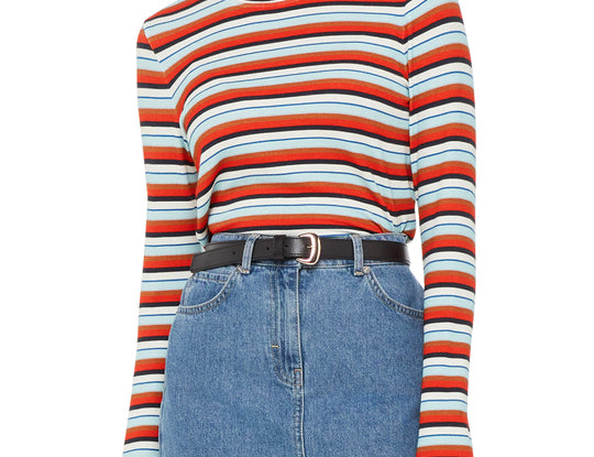 Whistles Stripe Ribbed Crew 1