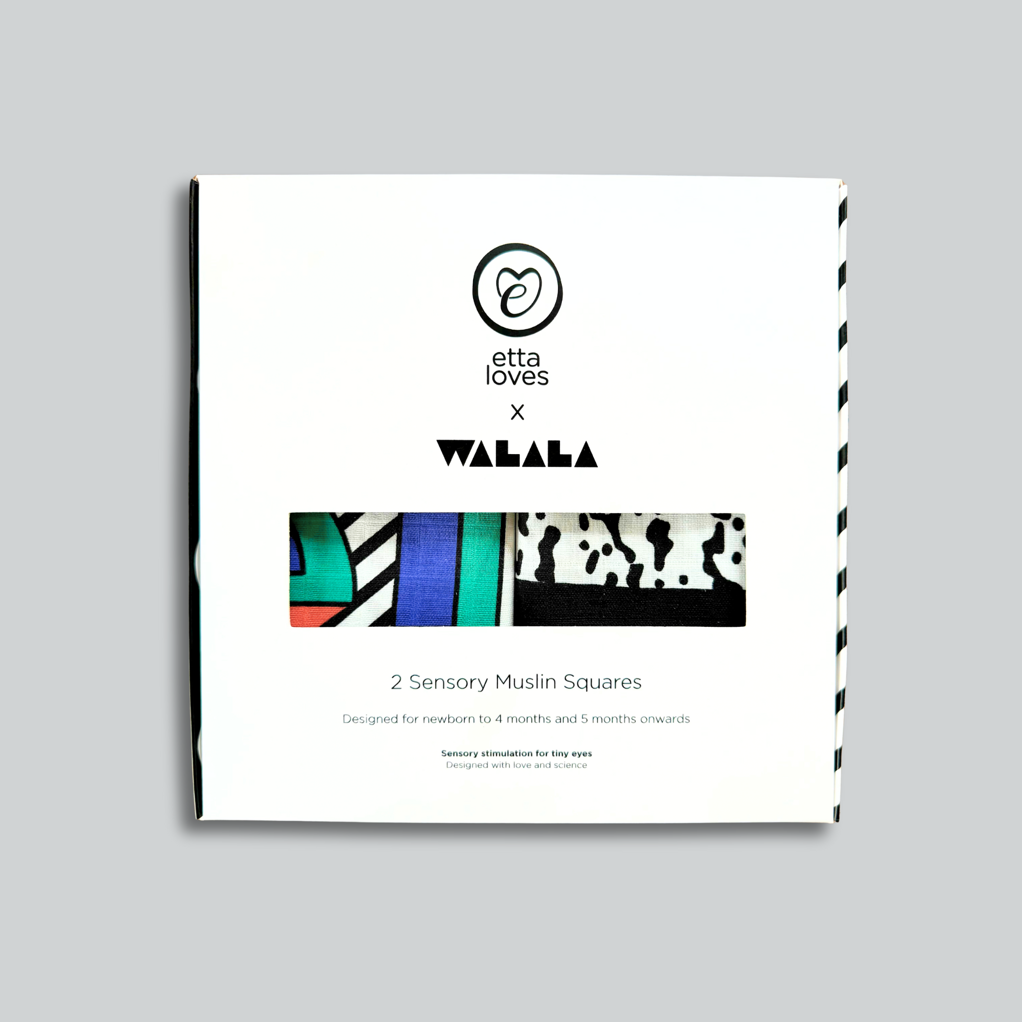 Etta Loves ETTA LOVES X WALALA STUDIO 2-PACK MUSLIN SQUARES - For 0 to 4 Months & 5+ Month Old Babies 7