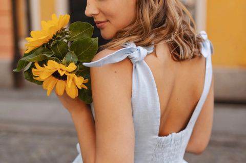 Bump & Milk Sienna Dress - Blue 3