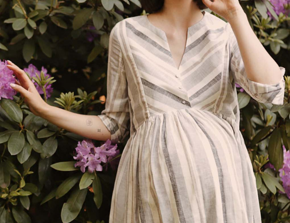 Bump & Milk Roma Long Sleeve Breastfeeding Dress 1