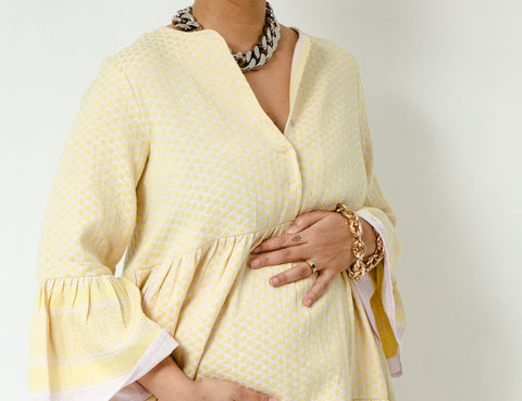Summery Copenhagen Julia Dress Lavender Fog/Lemonade 1