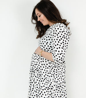 Lyla and Leche Black and White Mono Spot Dress 2