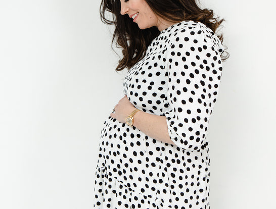 Lyla and Leche Black and White Mono Spot Dress 2