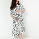 Lyla and Leche Black and White Mono Spot Dress 1