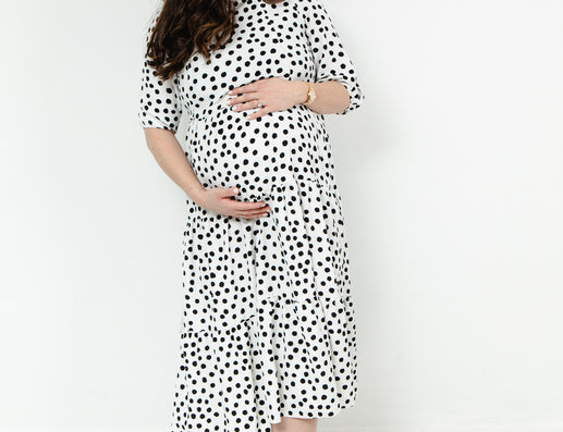 Lyla and Leche Black and White Mono Spot Dress 1