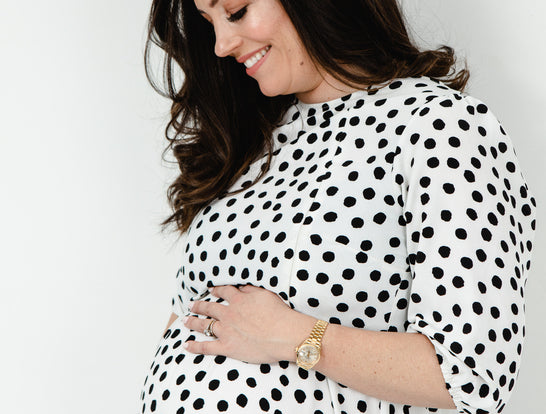 Lyla and Leche Black and White Mono Spot Dress 3