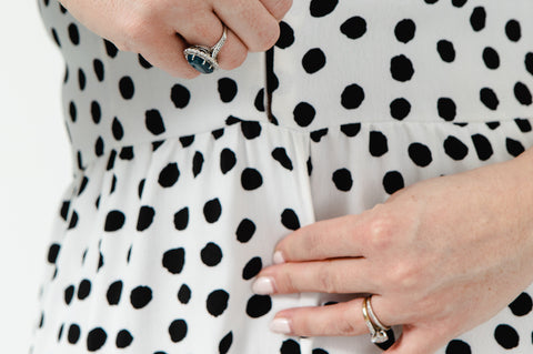 Lyla and Leche Black and White Mono Spot Dress 4