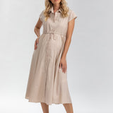 Pietro Brunelli Celeste Maternity Dress in Sand