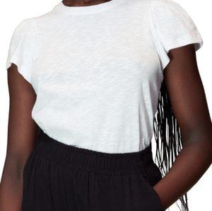 Whistles Cotton Frill Sleeve T Shirt 3