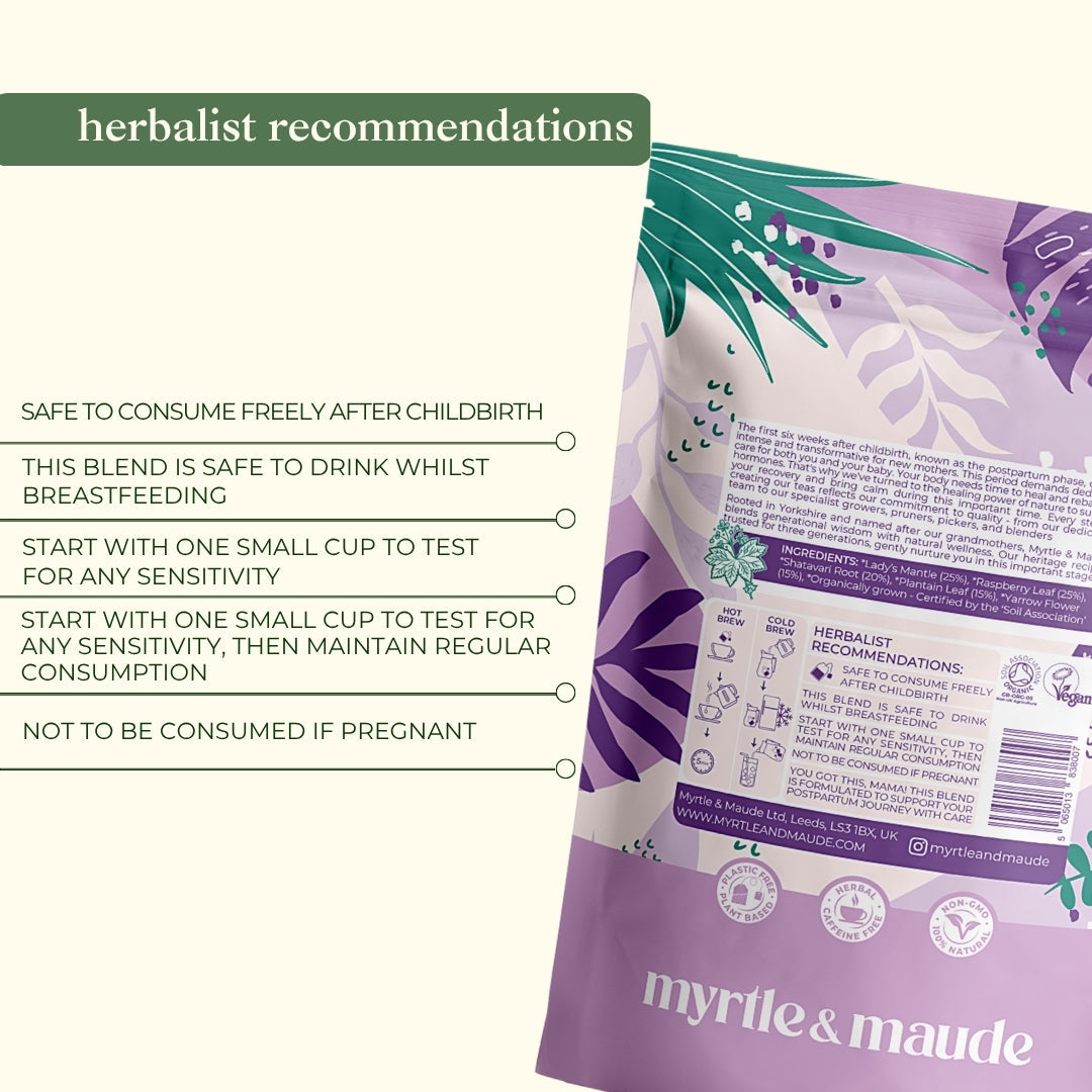 Myrtle and Maude Organic Postpartum Recovery Tea 8