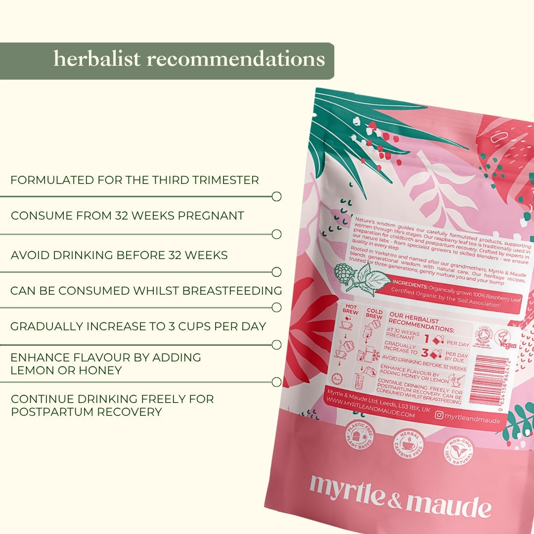 Myrtle and Maude Organic Raspberry Leaf Tea 8