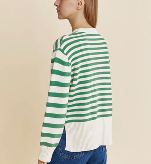 Albaray Green Mixed Stripe Jumper 4