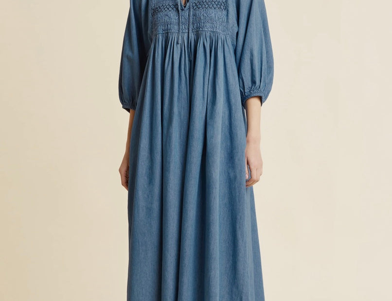 Albaray Smocked Denim Dress 2