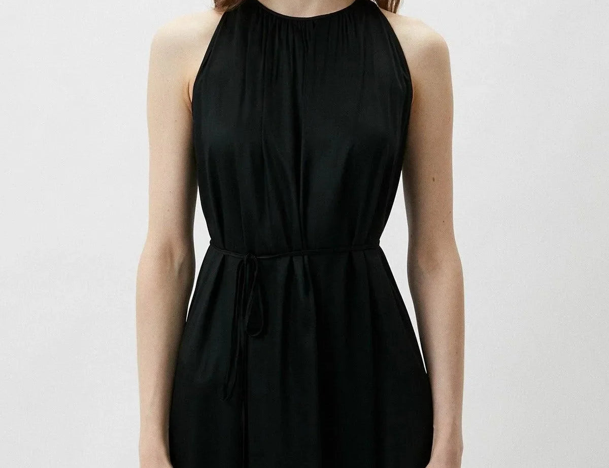 Pietro Brunelli Maternity Clarissa Dress with Belt in Black 2