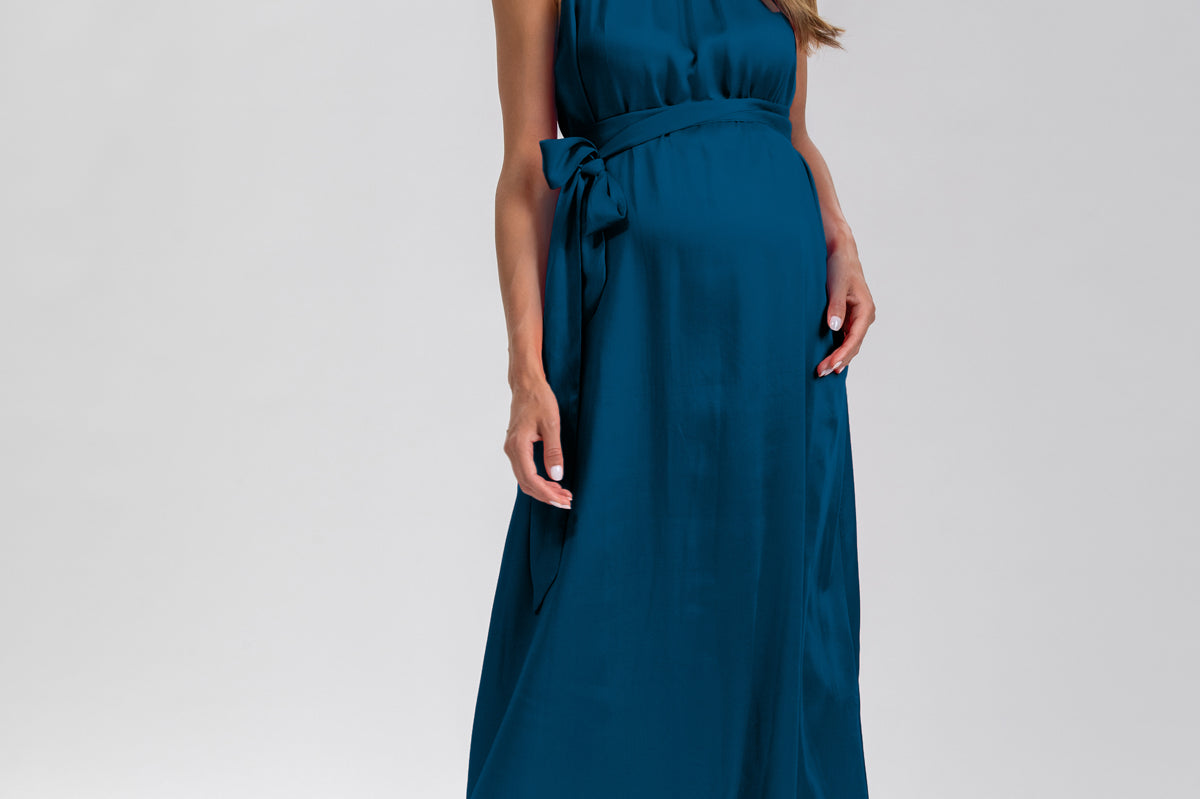 Pietro Brunelli Maternity Clarissa Corsair Maxi Dress with Removable Belt 1