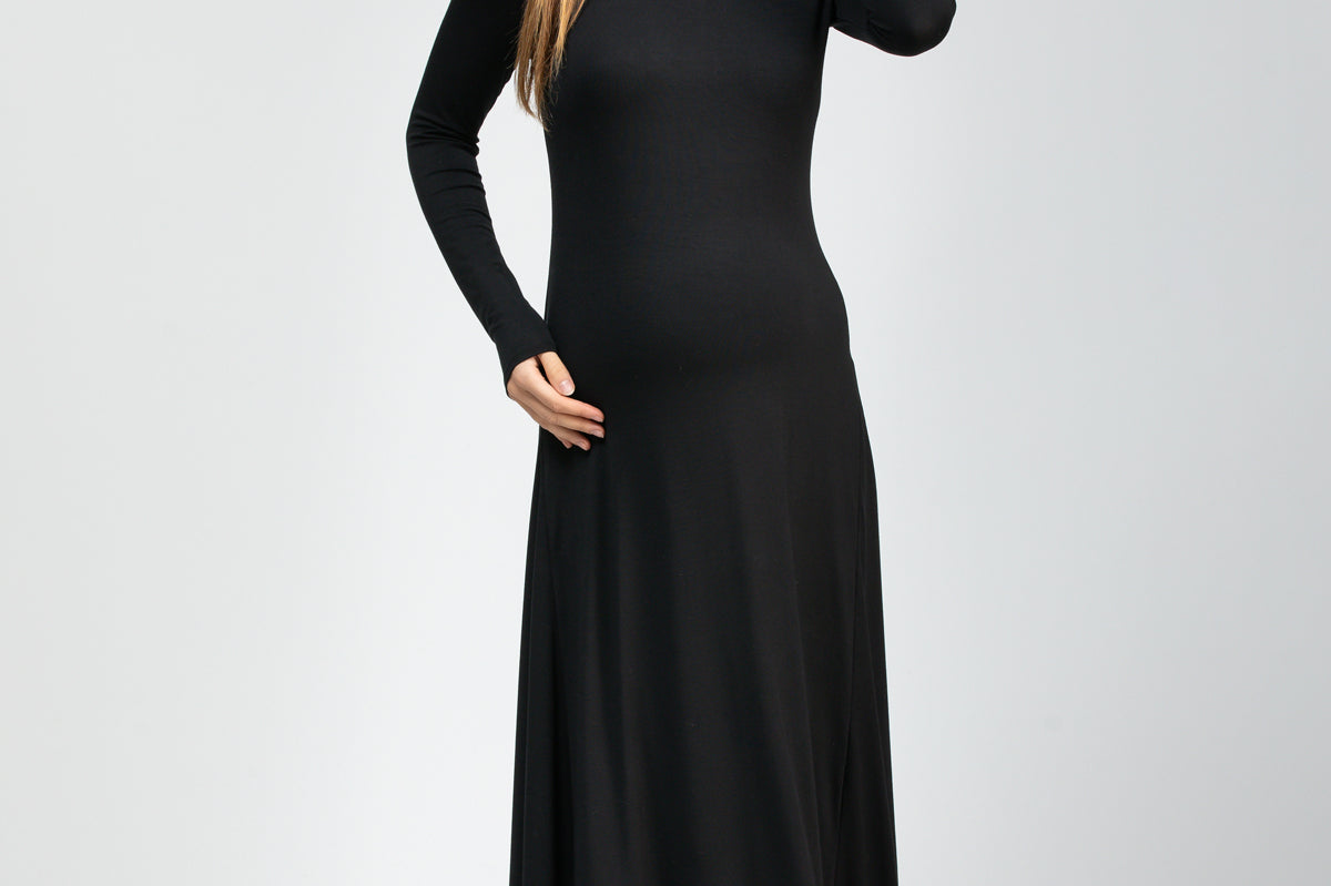 Pietro Brunelli Maternity Camella Black Jersey Maternity Dress 2