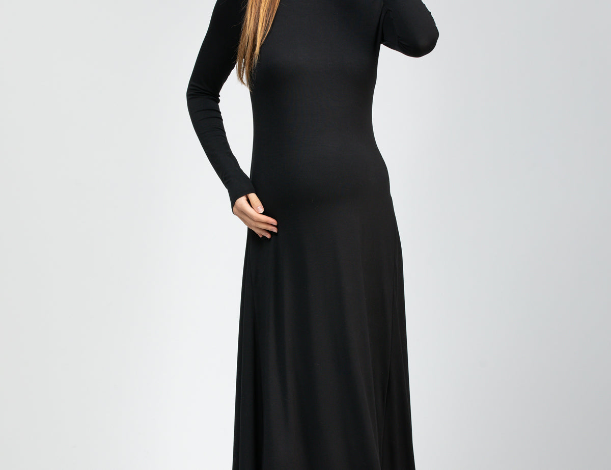 Pietro Brunelli Maternity Camella Black Jersey Maternity Dress 2