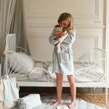 Avery Row Children's Towelling Robe - Quail 1