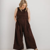 JOURNY Ada Jumpsuit - Linen - Chocolate Brown 1