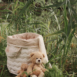 Avery Row Large Quilted Storage Basket - Nettle Scatter 3