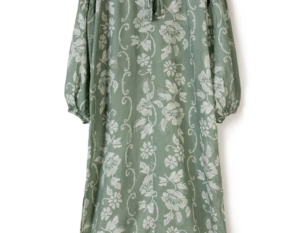 Desmond & Dempsey Blouson Sleeve Kaftan Sage 2