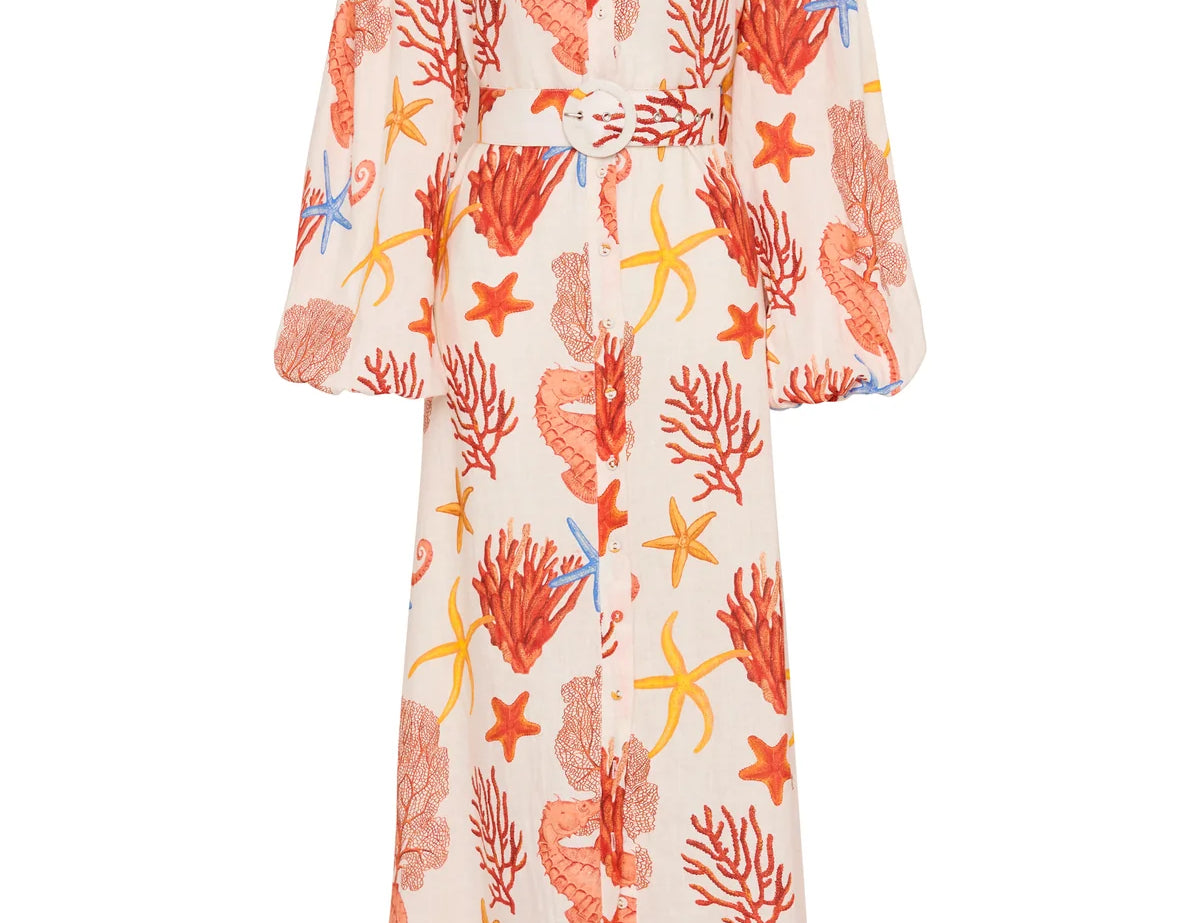Palm Noosa Noddy Dress Coral 2