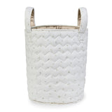 Avery Row Large Quilted Storage Basket - Nettle Scatter 2