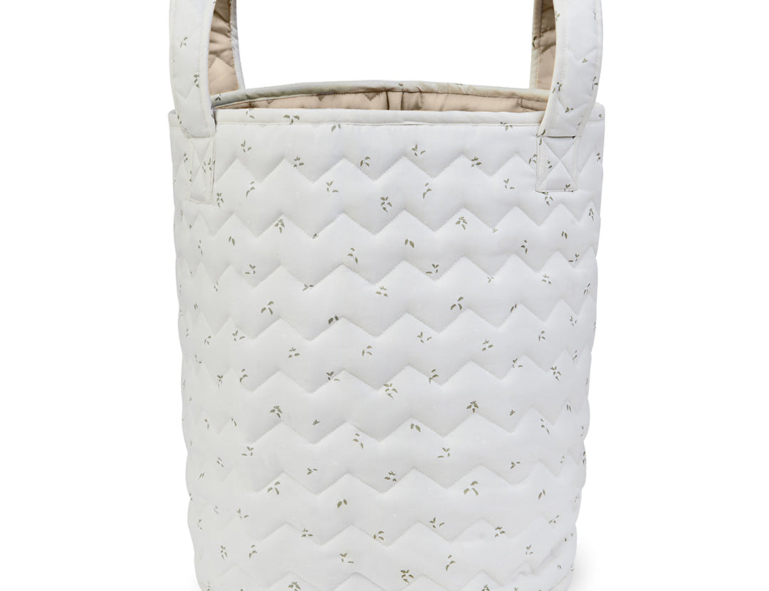 Avery Row Large Quilted Storage Basket - Nettle Scatter 2