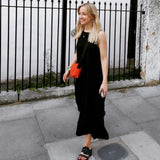 JOURNY Nursing & Maternity Dress - Lucy - Black Linen 6