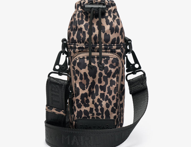 Tiba + Marl T+M Travel X-Body Insulated Bottle Bag Leopard Print 1