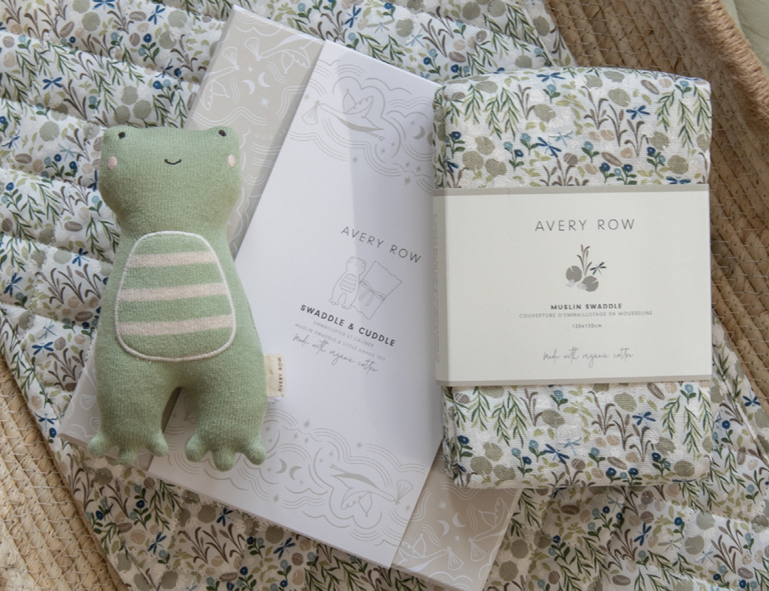 Avery Row Swaddle & Cuddle New Baby Gift Set - Riverbank 2