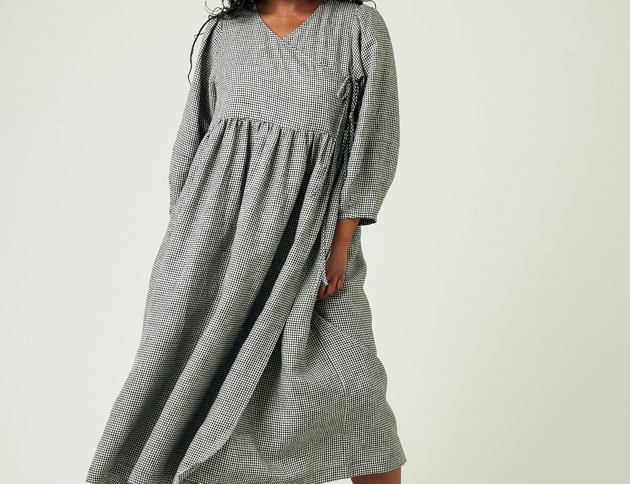 Beyond Nine Isabel Dress - Back & Stone Micro Gingham 1
