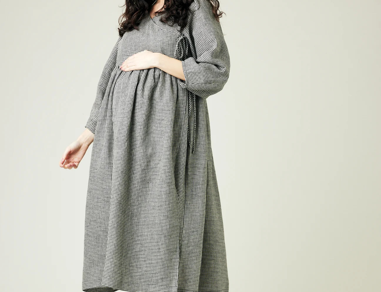 Beyond Nine Isabel Dress - Back & Stone Micro Gingham 2